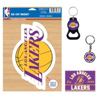 Los Angeles Lakers WinCraft 4-Pack Key Rings and Magnets Set