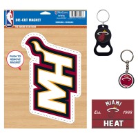 Miami Heat WinCraft 4-Pack Key Rings and Magnets Set