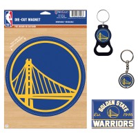 Golden State Warriors WinCraft 4-Pack Key Rings and Magnets Set