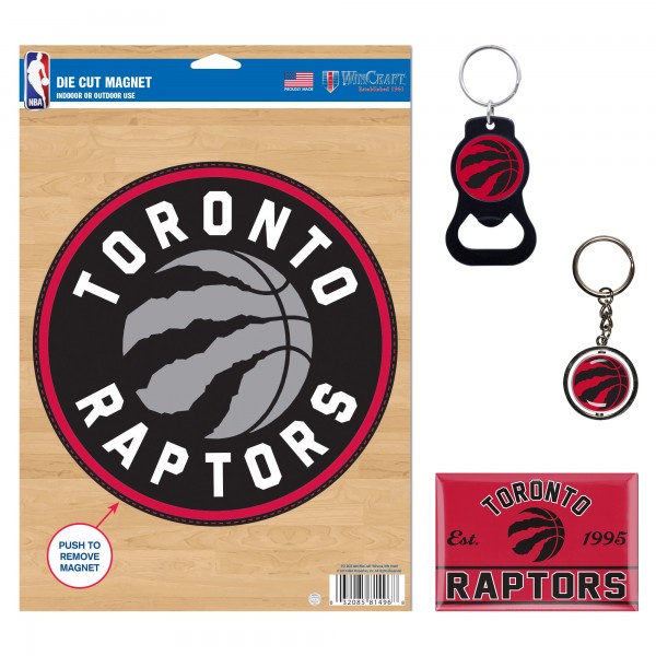 Toronto Raptors WinCraft 4-Pack Key Rings and Magnets Set