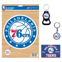 Philadelphia 76ers WinCraft 4-Pack Key Rings and Magnets Set