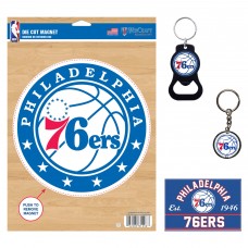 Philadelphia 76ers WinCraft 4-Pack Key Rings and Magnets Set