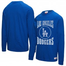 Los Angeles Dodgers Mitchell & Ness Royal Arched Logo Slub Long Sleeve T-Shirt