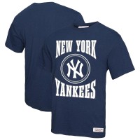 New York Yankees Mitchell & Ness Navy Arched Logo Slub T-Shirt