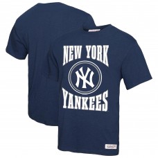 New York Yankees Mitchell & Ness Navy Arched Logo Slub T-Shirt