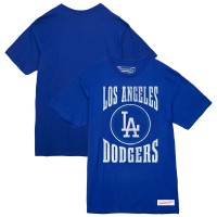 Los Angeles Dodgers Mitchell & Ness Royal Arched Logo Slub T-Shirt