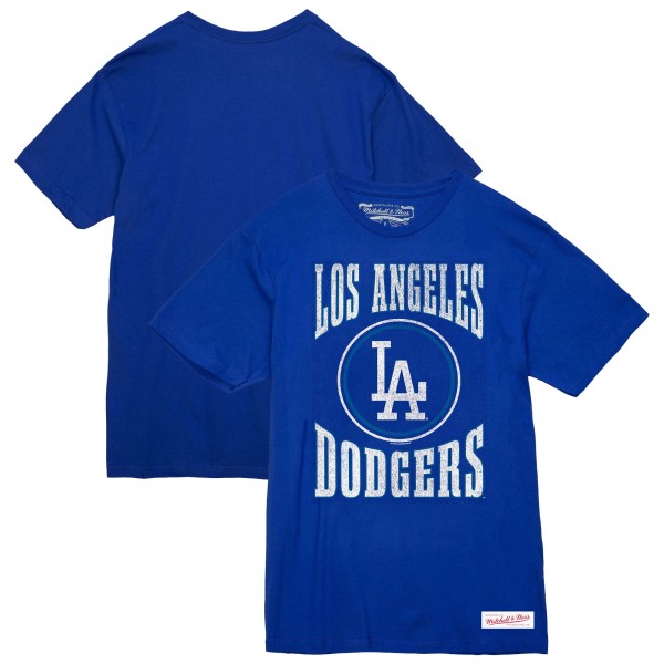 Los Angeles Dodgers Mitchell & Ness Royal Arched Logo Slub T-Shirt