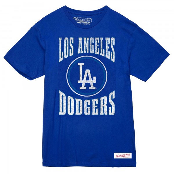 Los Angeles Dodgers Mitchell & Ness Royal Arched Logo Slub T-Shirt