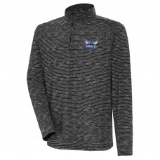 Кофта на короткой молнии Charlotte Hornets Antigua Determined - Heather Black