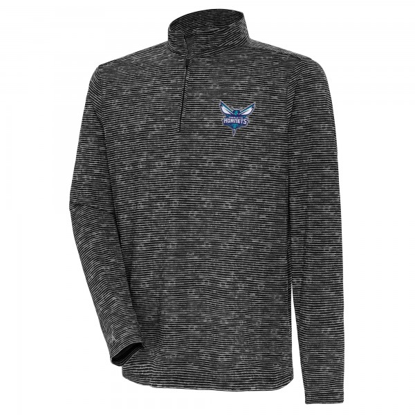Кофта на короткой молнии Charlotte Hornets Antigua Determined - Heather Black