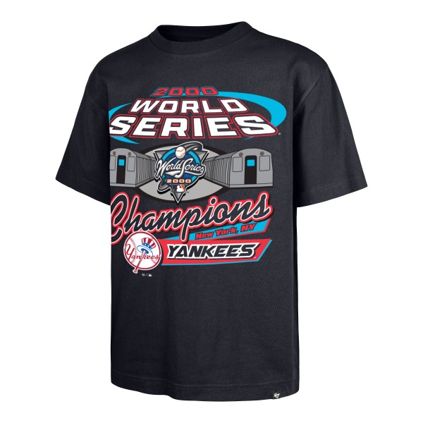 New York Yankees 47 Navy 2000 World Series Champions Showcase Foundation T-Shirt