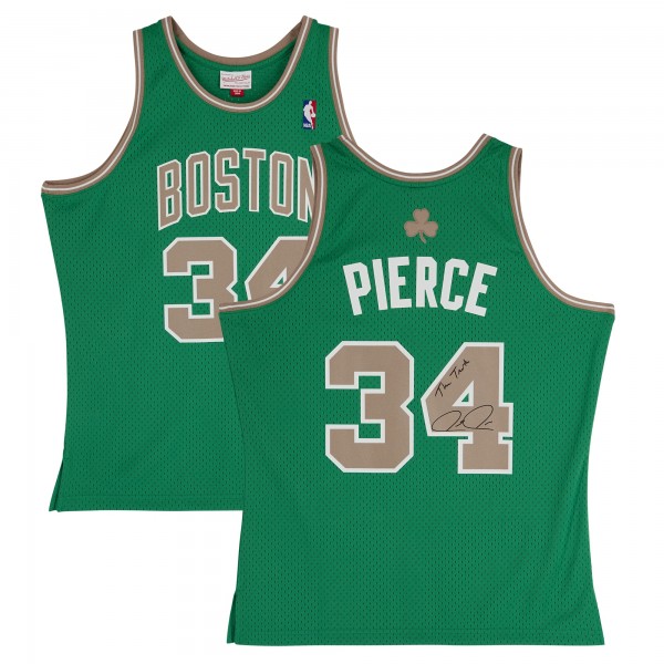 Paul Pierce Boston Celtics Autographed Fanatics Authentic Mitchell & Ness Kelly Green/Gold 2007-08 Replica Jersey with The Truth Inscription