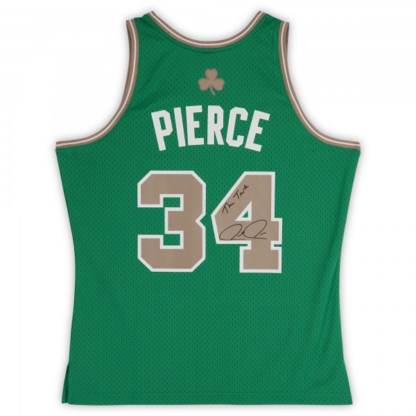 Paul Pierce Boston Celtics Autographed Fanatics Authentic Mitchell & Ness Kelly Green/Gold 2007-08 Replica Jersey with The Truth Inscription