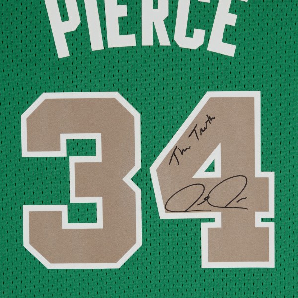 Paul Pierce Boston Celtics Autographed Fanatics Authentic Mitchell & Ness Kelly Green/Gold 2007-08 Replica Jersey with The Truth Inscription