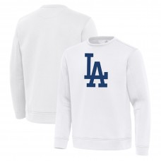 Los Angeles Dodgers Antigua White Relevant Lightweight Pullover Sweatshirt