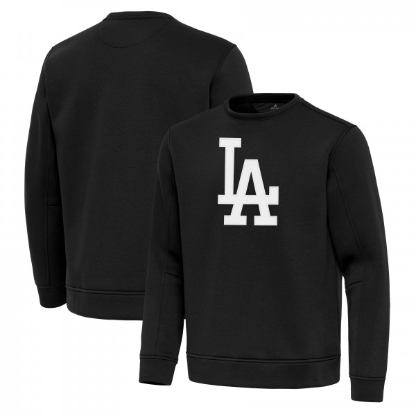 Los Angeles Dodgers Antigua Black Relevant Lightweight Pullover Sweatshirt