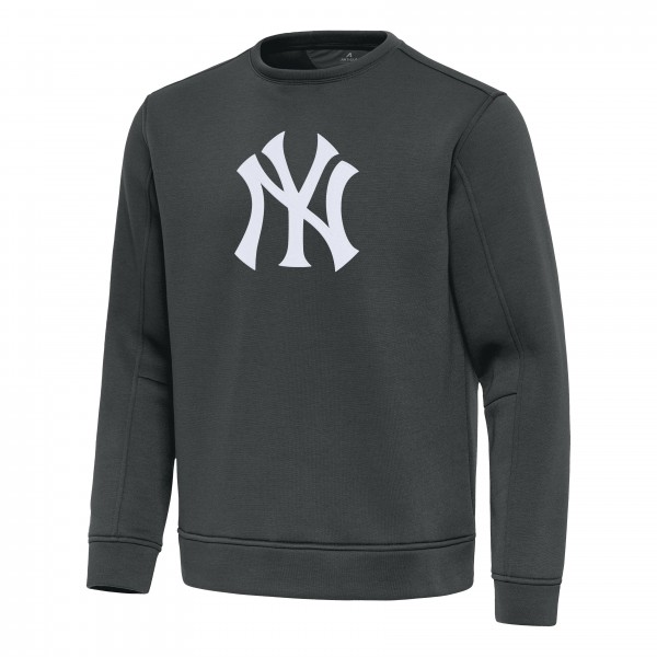 New York Yankees Antigua Pewter Relevant Lightweight Pullover Sweatshirt