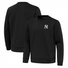 New York Yankees Antigua Black Relevant Lightweight Pullover Sweatshirt