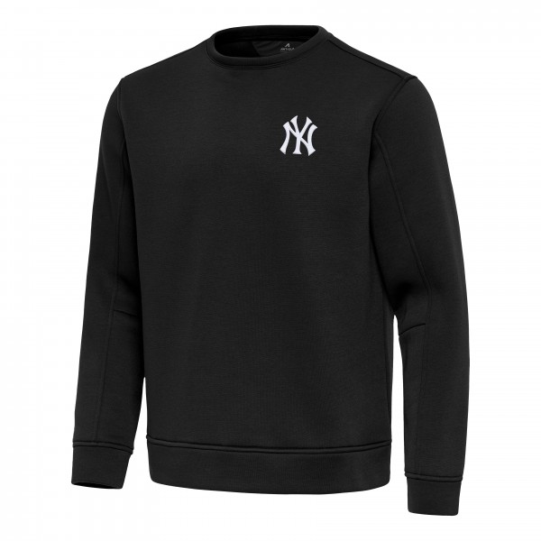 New York Yankees Antigua Black Relevant Lightweight Pullover Sweatshirt