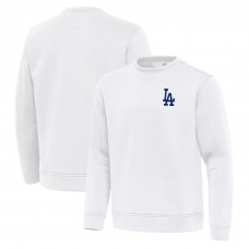 Los Angeles Dodgers Antigua White Relevant Lightweight Pullover Sweatshirt