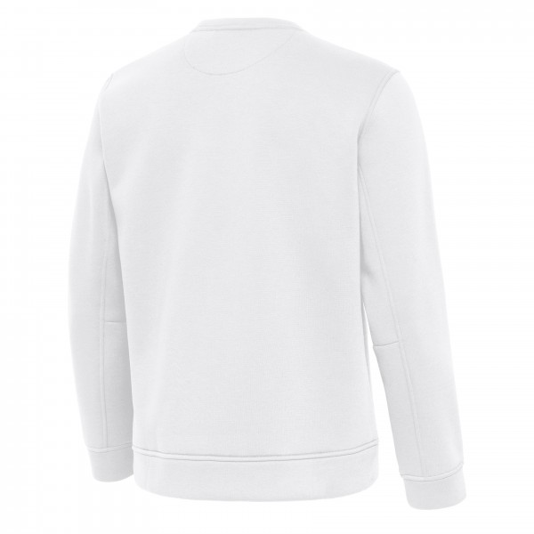 Los Angeles Dodgers Antigua White Relevant Lightweight Pullover Sweatshirt