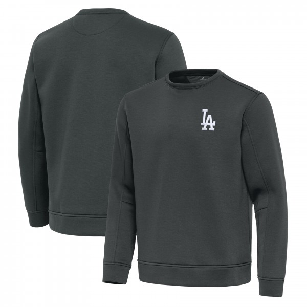 Los Angeles Dodgers Antigua Pewter Relevant Lightweight Pullover Sweatshirt