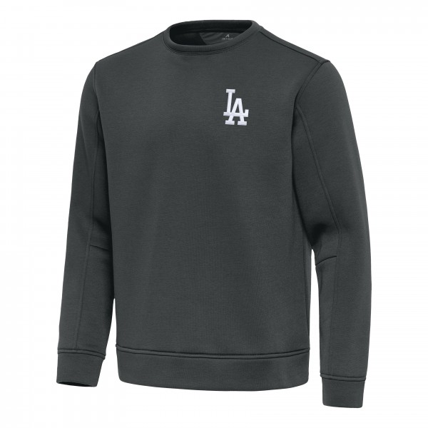 Los Angeles Dodgers Antigua Pewter Relevant Lightweight Pullover Sweatshirt