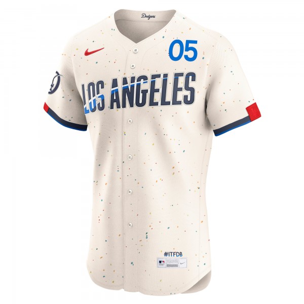 Los Angeles Dodgers Freddie Freeman Nike Cream City Connect Elite Jersey