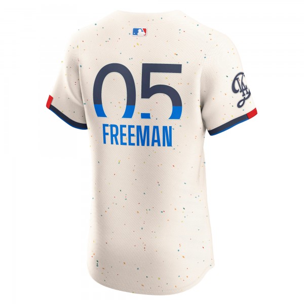 Los Angeles Dodgers Freddie Freeman Nike Cream City Connect Elite Jersey