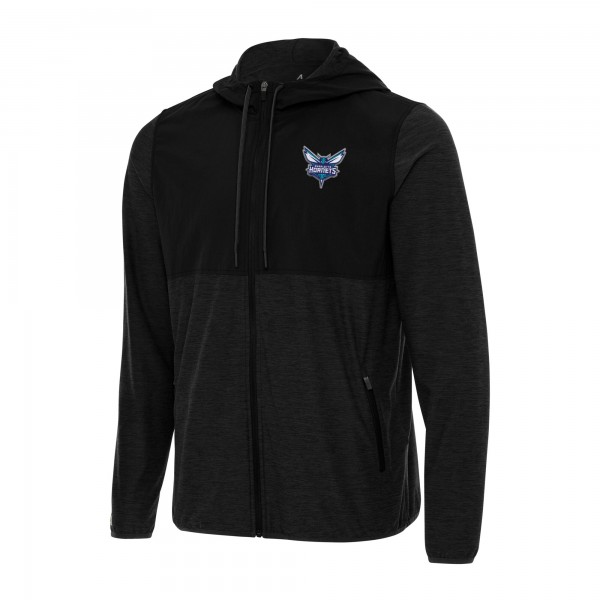 Толстовка на молнии Charlotte Hornets Antigua Sway - Black