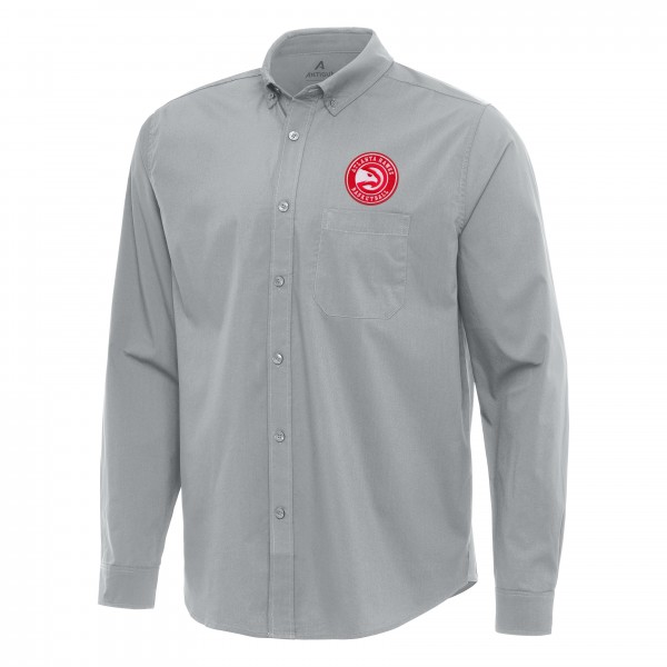 Рубашка Atlanta Hawks Antigua Flight Woven Tri-Blend - Gray