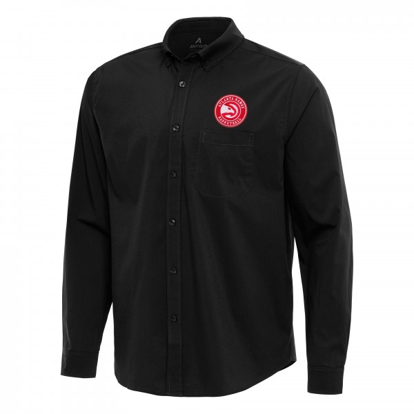 Рубашка Atlanta Hawks Antigua Flight Woven Tri-Blend - Black