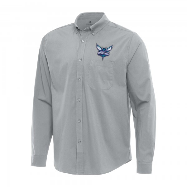 Рубашка Charlotte Hornets Antigua Flight Woven Tri-Blend - Gray