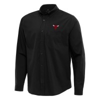 Рубашка Chicago Bulls Antigua Black Flight Woven Tri-Blend