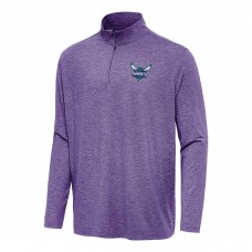 Кофта на короткой молнии Charlotte Hornets Antigua Hunk - Heather Purple