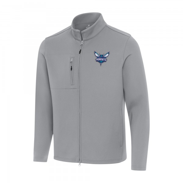 Кофта на молнии Charlotte Hornets Antigua Objection Double-Peached - Gray