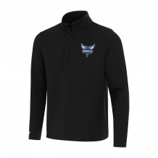 Кофта на короткой молнии Charlotte Hornets Antigua Insider - Black