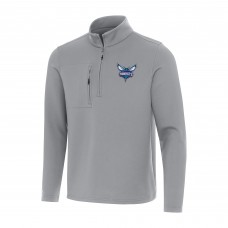 Кофта на короткой молнии Charlotte Hornets Antigua Insider - Gray