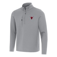 Кофта на короткой молнии Chicago Bulls Antigua Gray Insider
