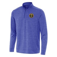 Denver Nuggets Antigua Heather Royal Bright Quarter-Zip Top