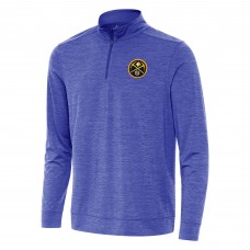 Denver Nuggets Antigua Heather Royal Bright Quarter-Zip Top