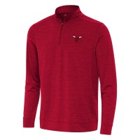 Кофта на короткой молнии Chicago Bulls Antigua Heather Red Bright