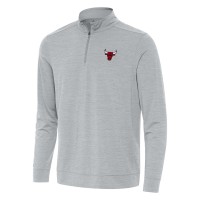 Кофта на короткой молнии Chicago Bulls Antigua Heather Gray Bright