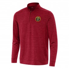 Denver Nuggets Antigua Cardinal Bright Quarter-Zip Top