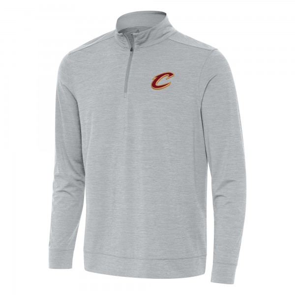 Cleveland Cavaliers Antigua Heather Gray Bright Quarter-Zip Top