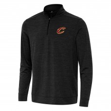 Cleveland Cavaliers Antigua Heather Black Bright Quarter-Zip Top