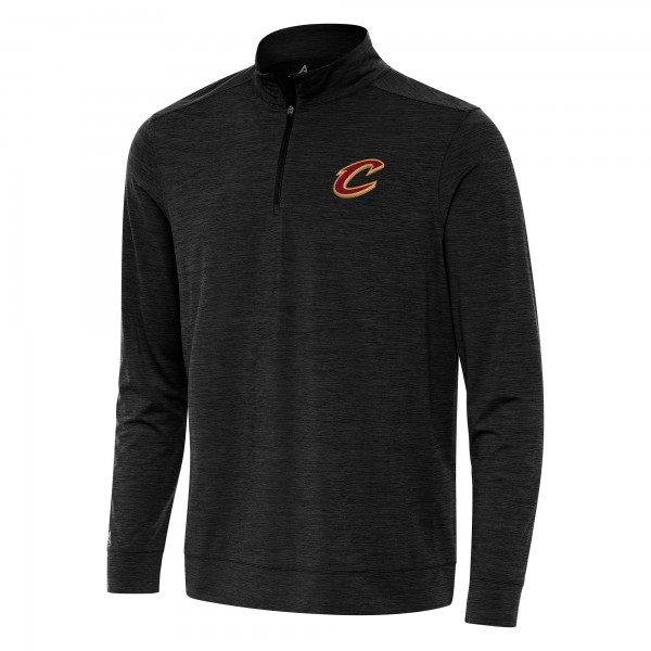Cleveland Cavaliers Antigua Heather Black Bright Quarter-Zip Top