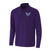 Кофта на короткой молнии Charlotte Hornets Antigua Bright - Heather Purple