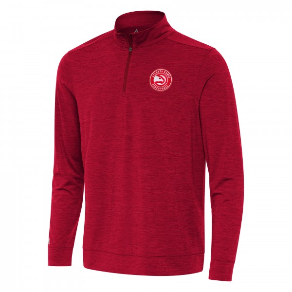 Кофта на короткой молнии Atlanta Hawks Antigua Bright - Heather Red