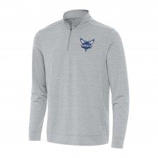 Кофта на короткой молнии Charlotte Hornets Antigua Bright - Heather Gray